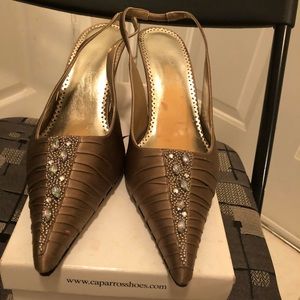 Caparros bronze women size 10 sling back